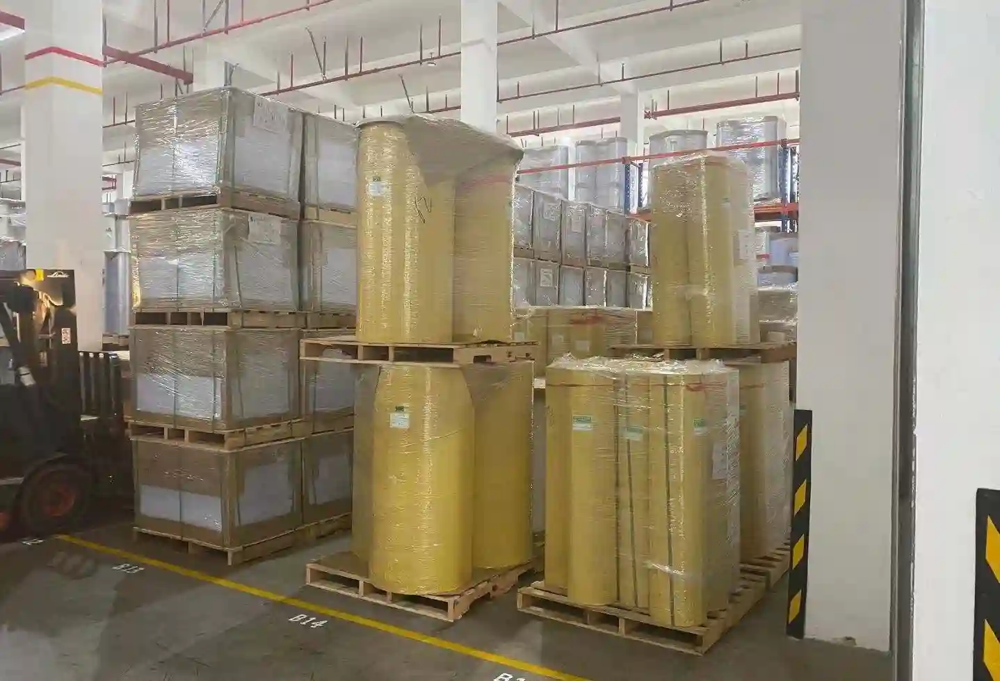 Tradsark metallized film warehouse exterior, storing PE, PET, and BOPP films from trusted manufacturers and suppliers