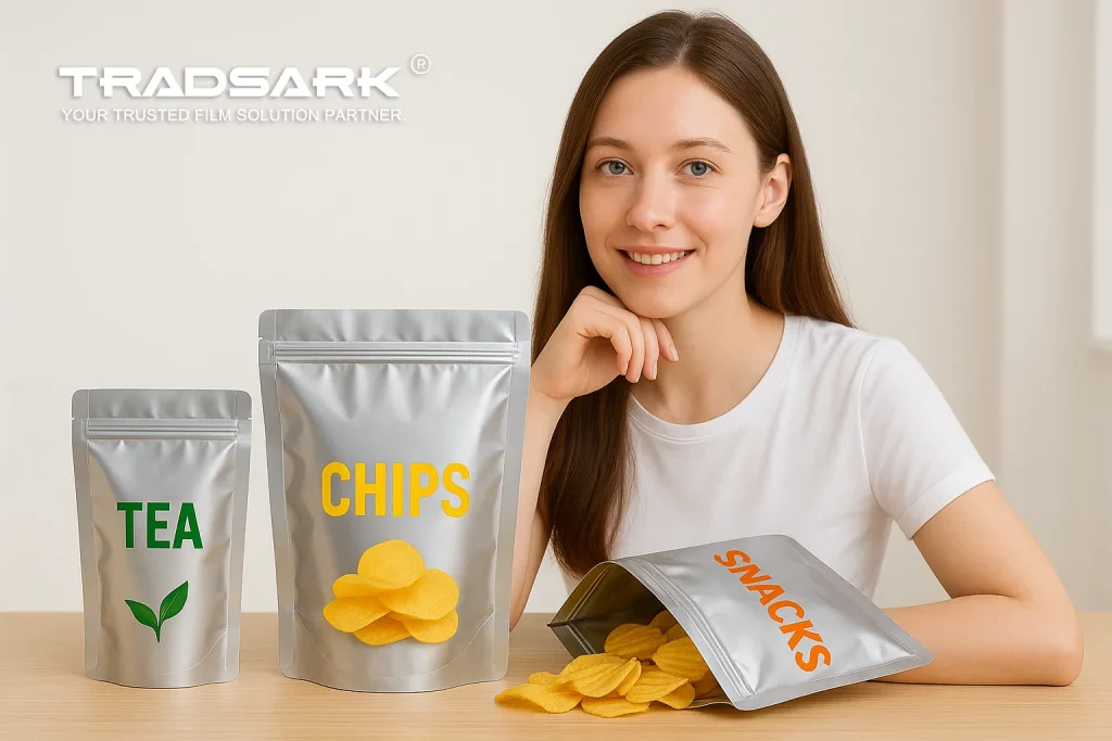 High-clarity PET film roll for packaging applications showing smooth surface and excellent transparency.