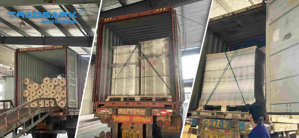 Food packaging film extrusion and biaxial orientation process for BOPP and BOPET films