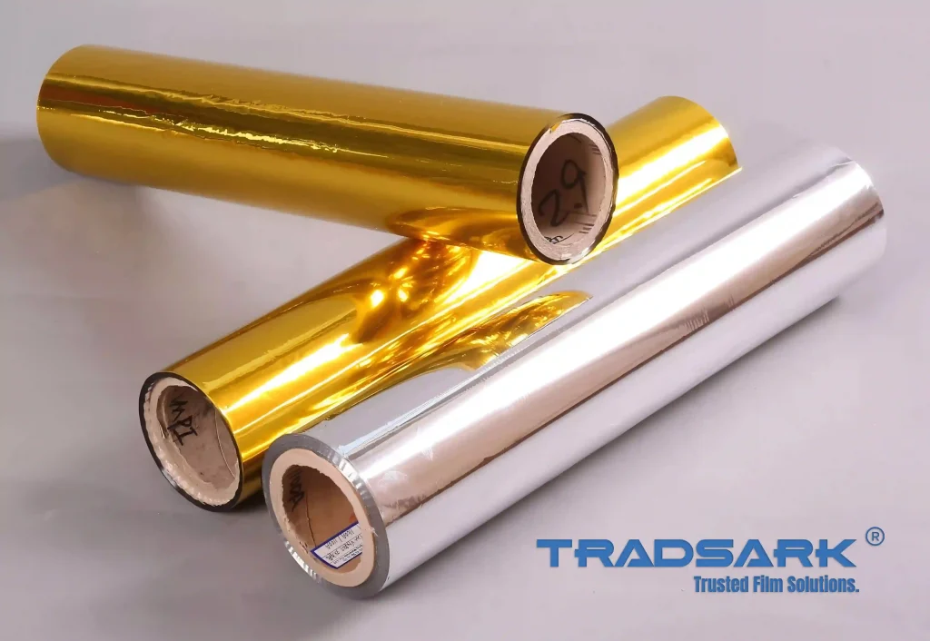 Comparison of high-quality TRADSARK aluminized film vs common defects like aluminum oxidation and pinholes.