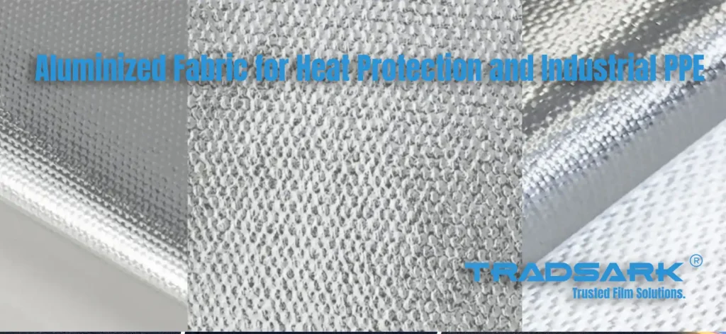 Aluminized fabric for radiant heat protection, welding PPE, fire proximity garments, molten metal splash protection and industrial heat shielding